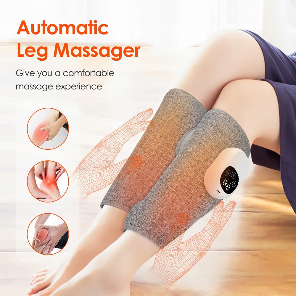 Wireless Leg Massager Air Pressure Calf Massager Presotherapy Machine Household Massage Device Hot Compress Relax Muscles