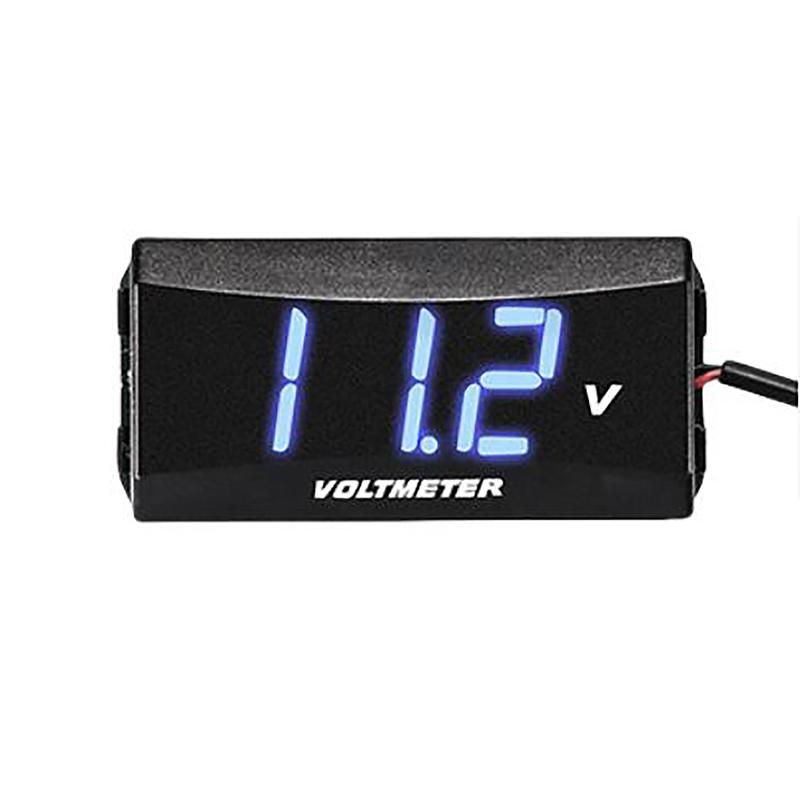New 1PC Car Audio Gauge LED Display 12V Meter Waterproof Voltage Gauge Meter DC 12-60V Car Digital Voltmeter