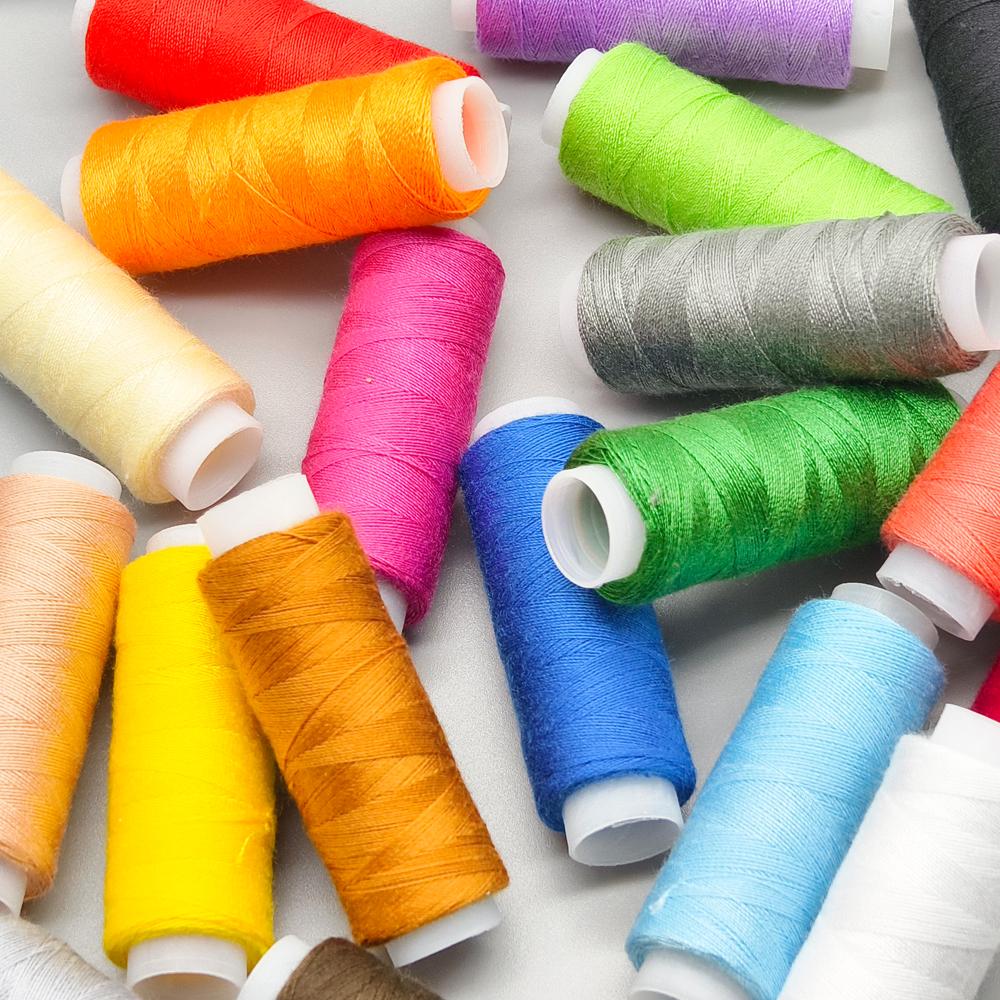100 size 24 color DIY hand sewn thread set for household 402 polyester sewing machine small thread