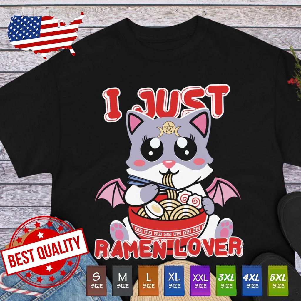 Ramen Cute Shirt Kawaii Cat Noodles Japanese Tee Anime Manga Japan Cosplay Lover
