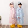 Dots Children Hooded Raincoat Portable Boys And Girls Rain Gear Buttons Rain Poncho Kids Waterproof Rain Cape