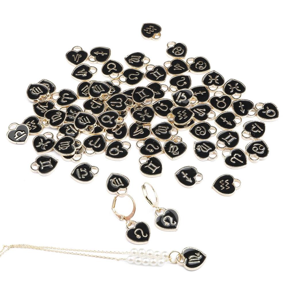 10/12 шт. 12*14 мм 12 созвездий сердце любви падает масляный сплав аксессуары для изготовления ювелирных изделий DIY ожерелье браслет серьги