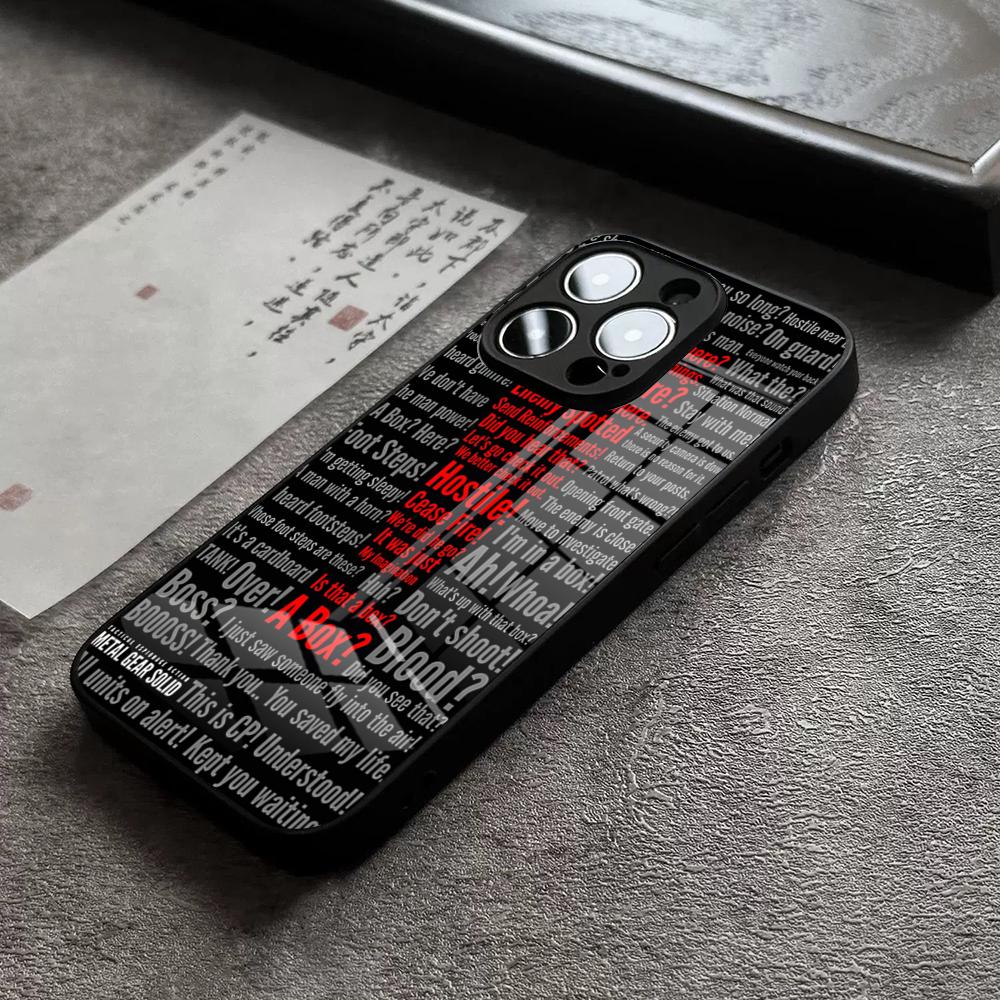 Чехол для телефона Metal Gear Solid для iPhone 16 Pro Max 15 Plus 14 Pro 12 11 13 Mini X XR XS Max 8 7 Plus SE Стеклянная крышка
