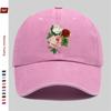 pc Creative White Rose Floral Print Baseball Cap Breathable and Lightweight HipHop Hat with Red and Pink Flower Patterns Wom