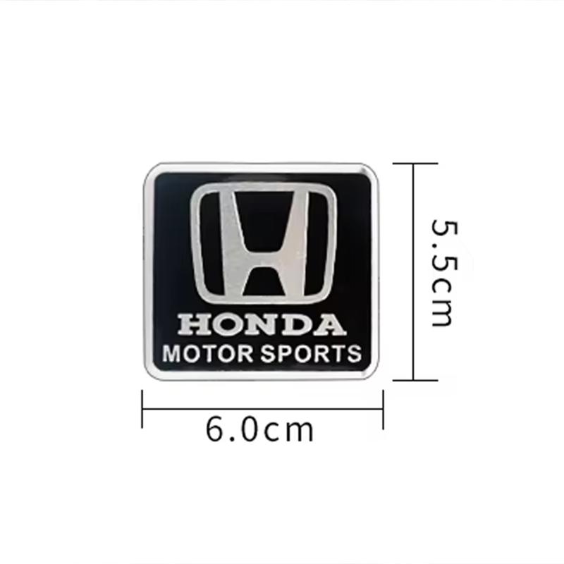 hbdf4 Car Logo Aluminum Label Stickers Decorative Accessories For Honda Civic Fit Jazz Accord Pilot CRV Odyssey Passport City Shuttle