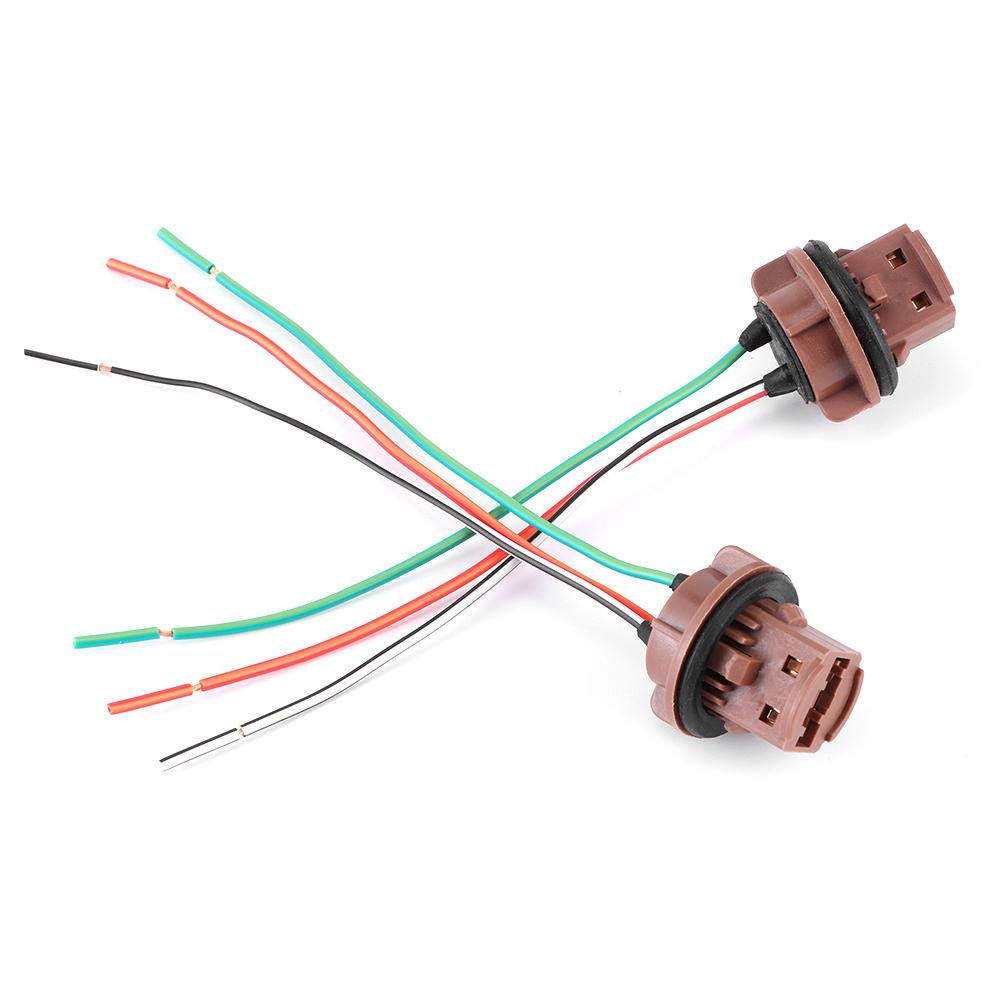 2 шт. автомобильные тормозные огни жгут проводов ходовых огней разъем для 7440 7441 7443 7444 T20 992A лампы