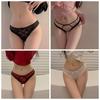 Ruffle Lace Flower Transparent Briefs Thong Mesh Floral Bowknot Panties Comfortable   Lady