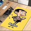 Custom Name Mr. Bean Printed Carpet, for Office Chair Living Room Bedroom Kitchen Room Decor Gifts.
