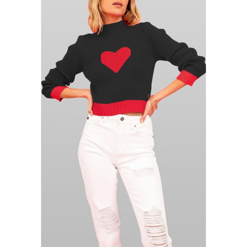 Женский осенне-зимний свитер с высоким воротом и цветными блоками, тонкий трикотажный свитер