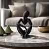 Nordic Style Ornament, Abstract Thicker Design Desktop Sculpture, 3D Printed Desk Accessory for Home Office