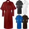 Medieval Priest Costume: Solid Color Clergy Robe & Cloak for Halloween & Christmas