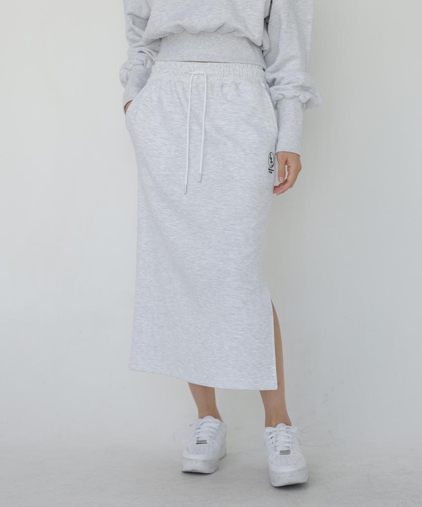 Awesome Studio Women'S Sweat Long Skirt Grey White