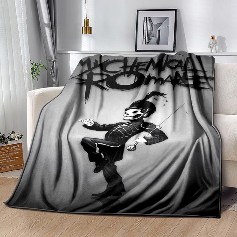 1pc Blanket My Chemical Romance The Black Parade Print Design, Lightweight Blanket for Sofa, Bed- Soft &Warm, Gift for All Seasons like Christmas, Hal