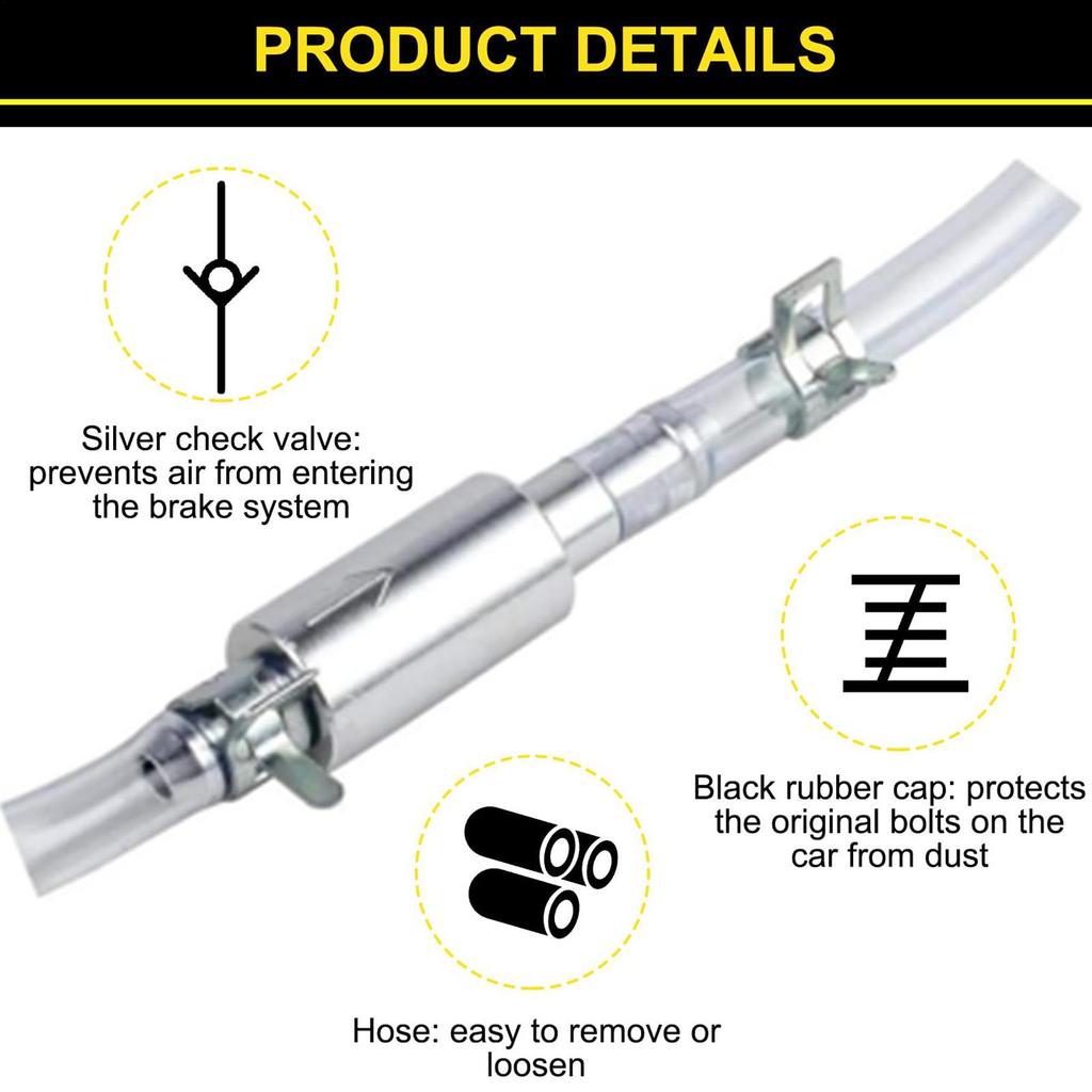 Шланг для прокачки тормозов Автомобиль Мотоцикл Сцепление Тормозная жидкость Комплект шлангов для прокачки Гидравлическая система Инструменты для ремонта тормозной жидкости сцепления Автомобильный Автомобильный