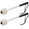 2Pcs Wool Felt Head Drumstick Strong Flexibility Portable NonSlip Instrument Accessories
