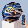 Leeds United Футбольный узор Печатный Мини 5 Складок 8 Спиц Компактный Зонт Ветрозащитный Водонепроницаемый Легкий Портативный Складной