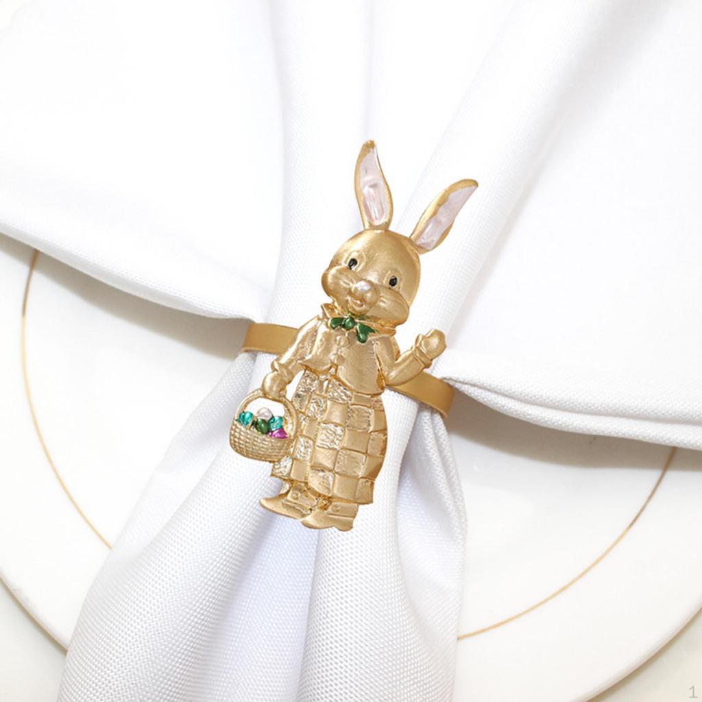 Пасхальный кролик держатели для салфеток кольца для обеденного стола изысканная пряжка для салфеток для MIT