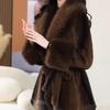 2025 Women's Winter Golden Mink Velvet Fur Coat - Young Style