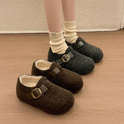 Женские большие размеры мягкие эластичные зимние со штрипкой на стопе теплые противохолодовые утепленные сноубутсы нескользящие износостойкие для улицы для отдыха кроссовки хлопковые ботинки