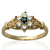Gold Plated Ring 'Scarlett' Golden White Sapphire - 13x8 Mm
