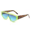 New Luxury Leopard Gradient One Piece Large Frame Women Sunglasses Fashion Retro Personality Trend Men Sun Glasses Uv400