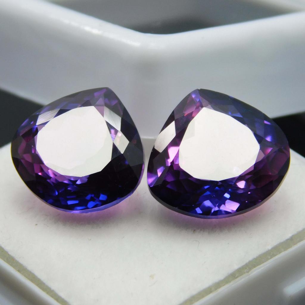 Purple Tanzanite 15 Ct Pear Cut Extremely Rare Natural Loose Gemstone