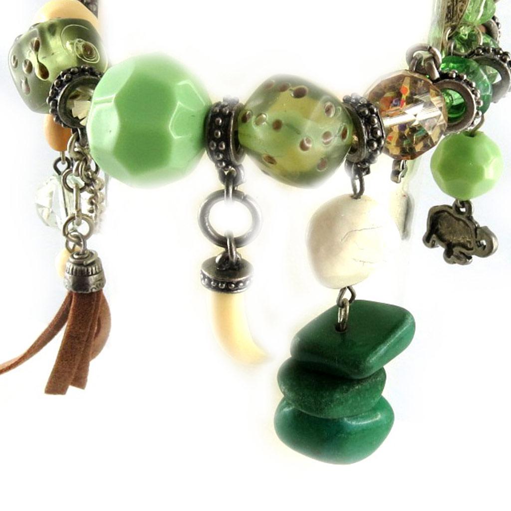 Les Trésors De Lily [E0446] - Зеленый дизайнерский браслет «Душка»