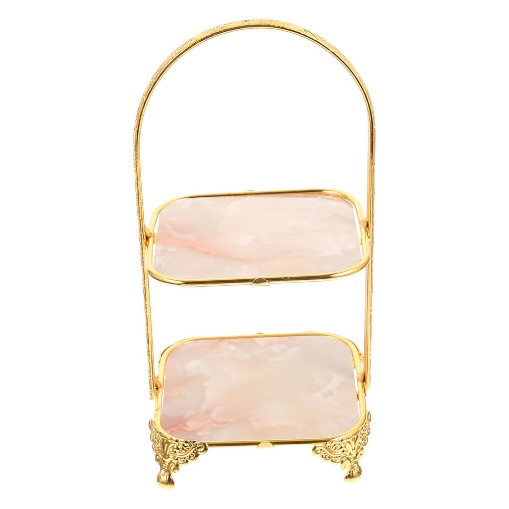 Подставка для торта Десерт Золотая полка для кексов Кофейная станция Декор Фруктовые пирожные Портативный поднос Металлический многослойный кондитерский