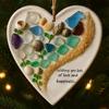 Wishing You Lots of Love And Happiness Sea Glass Ornament Handcrafted Round/Heart-Shaped