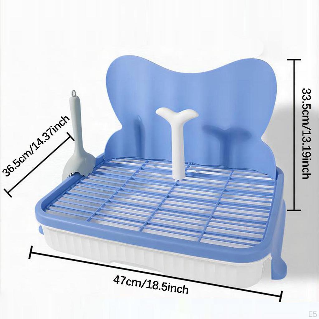 Туалет для собак Лоток для щенков для дома Легко чистить Прочный с бортиком Столбик для мочеиспускания Нескользящая решетка для