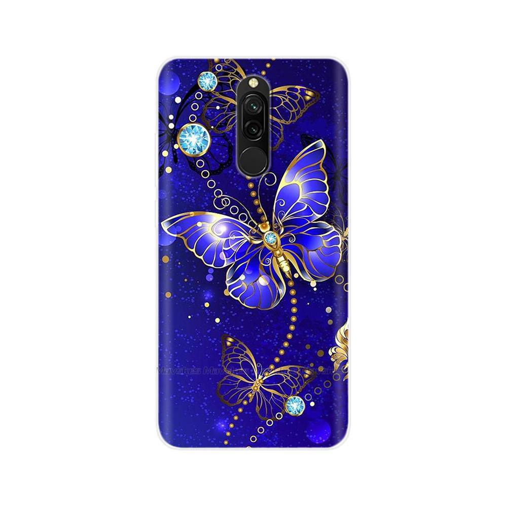 Чехол для Redmi 8 8A Pro, ТПУ Силикон, Ударопрочный, Чехол с Кошкой для Телефона, Для Redmi 8 8A 7 7A redmi7, Прозрачный, Печать, Мягкий