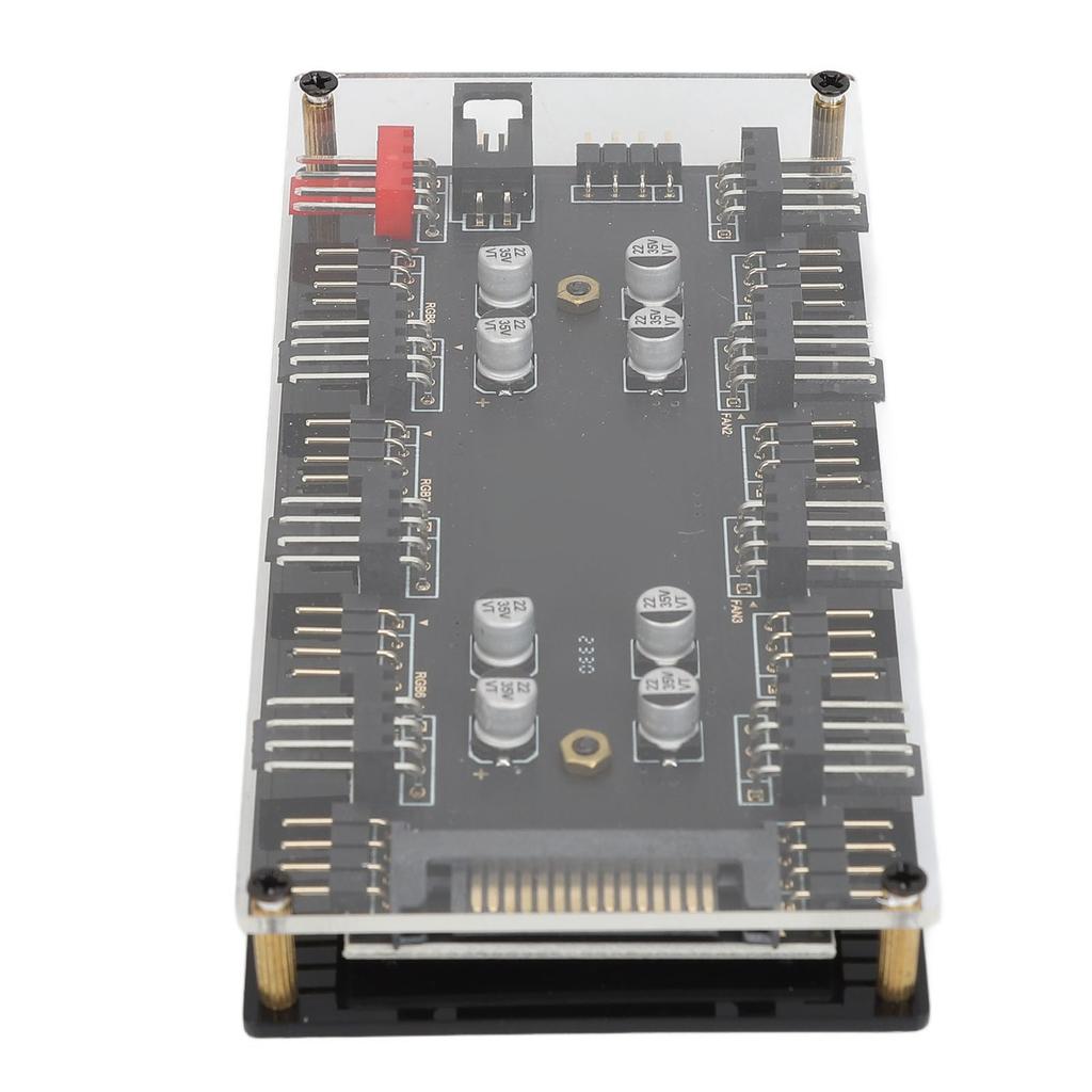 Профессиональный ARGB PWM хаб 12V 4PIN 2 в 1 с диммированием RGB, PWM регулировкой скорости в зависимости от температуры, 8 портов для компьютера