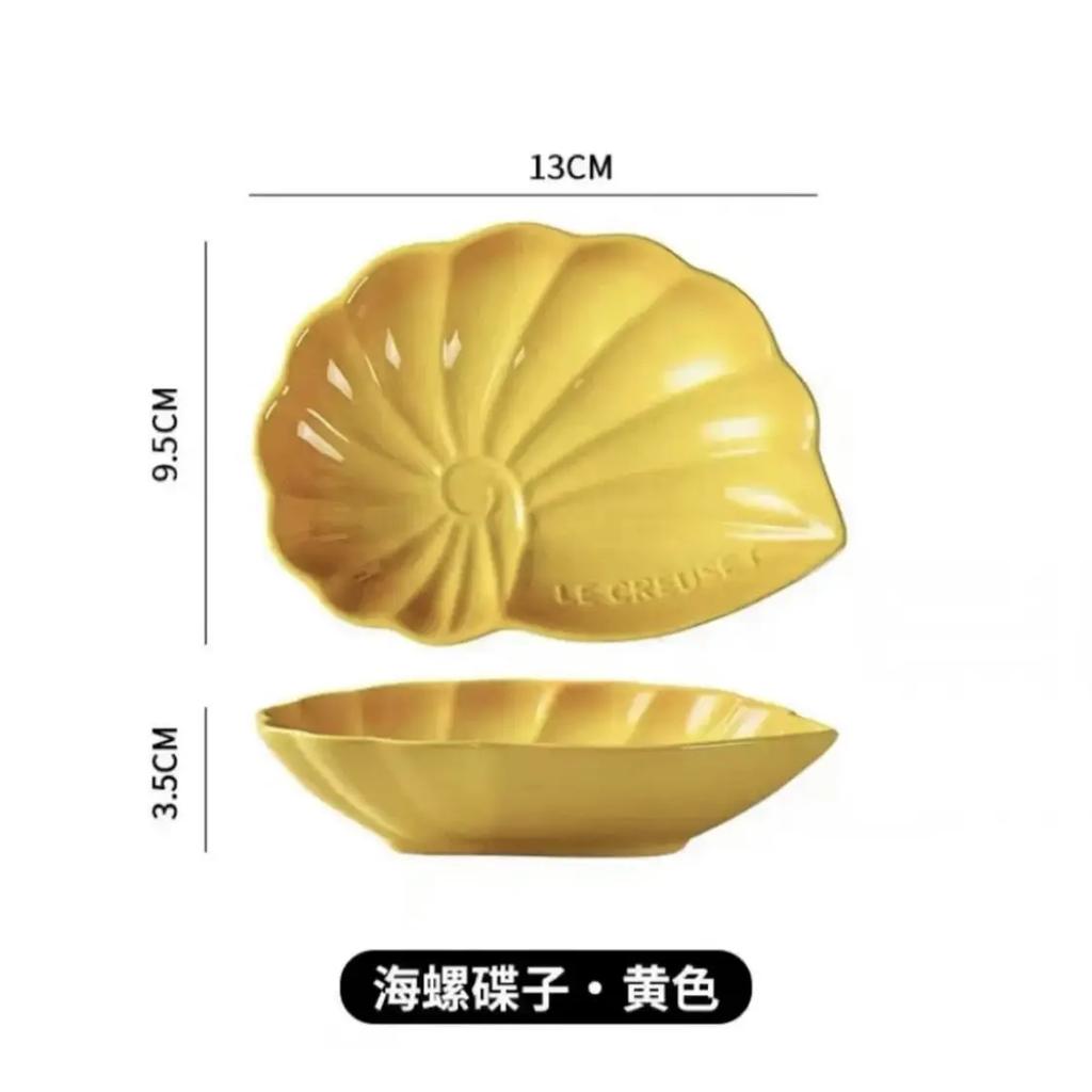 Десертная тарелка-ракушка Глубокая тарелка Милая Подглазурная роспись Однотонная керамическая тарелка Украшение для дома для послеобеденного чая Керамическая посуда Тарелки