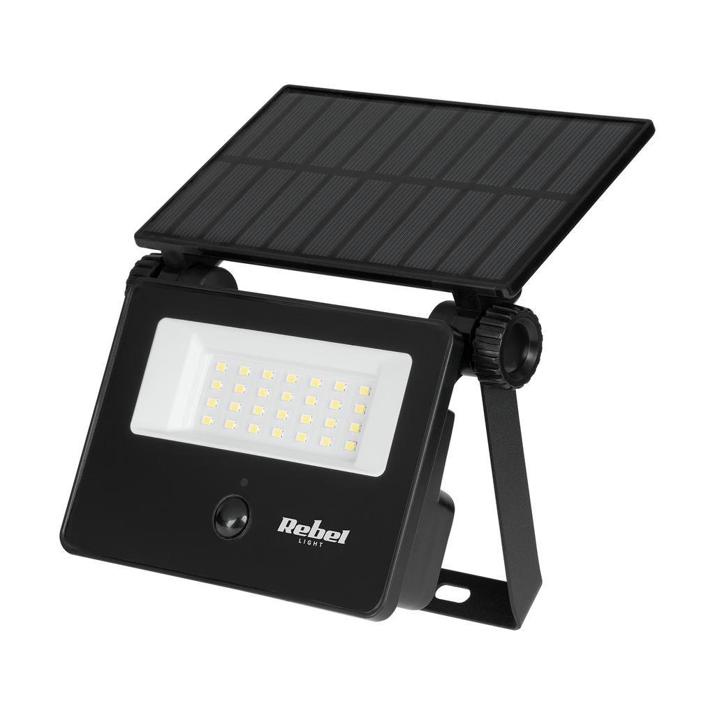 Solar garden lamp floodlight with twilight and motion sensor Rebel 6W