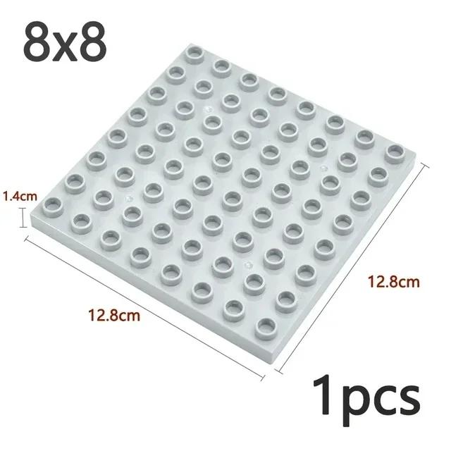 Duploes Big Size Baseplate Multiple Sizes 16x16 8x8 4x4 Bricks Assembly Plates Large Particles Figures Building Blocks Kid Toys
