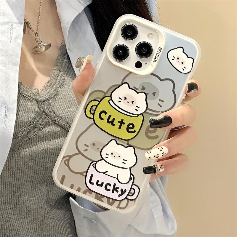 Чехол Zhitai 13Pro Cartoon Frosted Laser для Apple 16, iPhone 14 и Huawei P70.