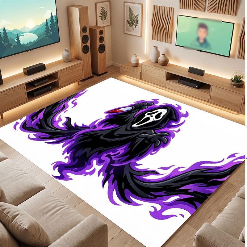 Scream Ghostface Rug Soft Thick Non Slip Floor Carpet for Bedroom Living Room Home Decor