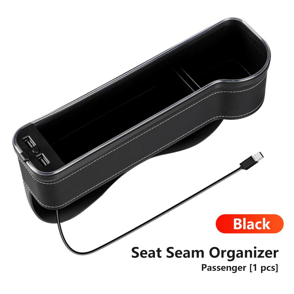 Car Gap Storage Box New RGB с USB Smart Fast Charger Car Seat Seat Seat Storage Sandwich Storage Box Charger Universal Model