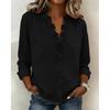 2026 Spring New Women's Ruffled Long-Sleeve Casual Solid Color Shirt