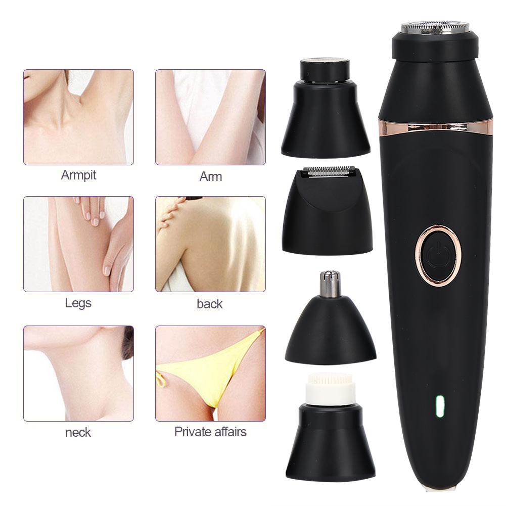 5-In-1 Electric Men Shaver USB Charging Waterproof Nose Hair Clipper Face Cleaning Brush