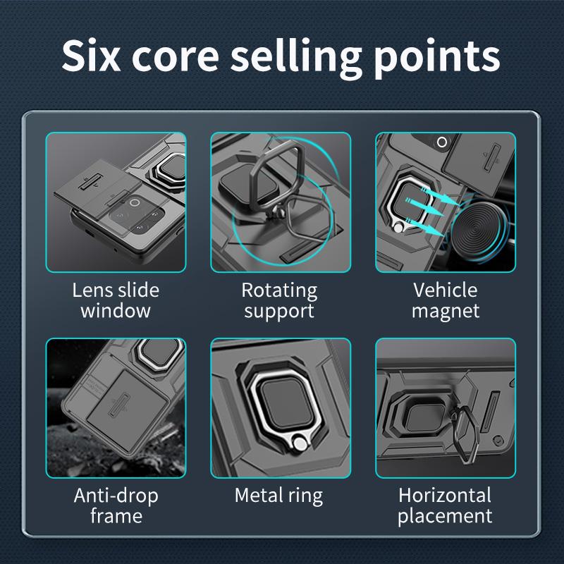 Armor Shockproof Case For VIVO iQOO 13 5G Protective Cover Ring Magnetic Stand Holder Coque Fundas Capa