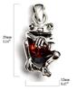 Frog Pendant Silver Amber Amulet Pendant Top Women's Men's