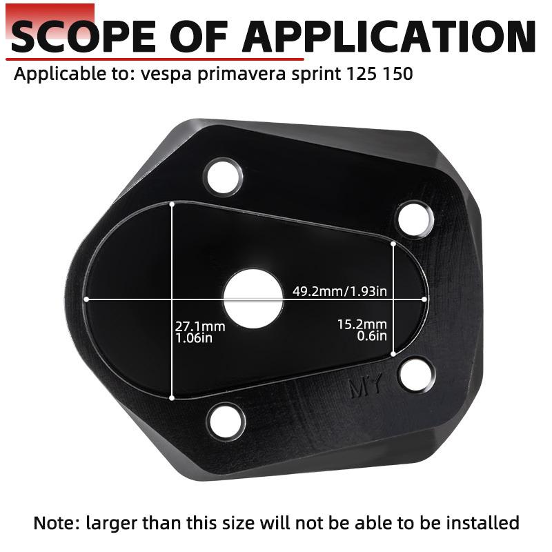 Vespa Sprint150 125 Kickstand Support Plate Foot Side Stand Extension Pad For Piaggio Scooter VESPA LX Primavera Sprint 125 150