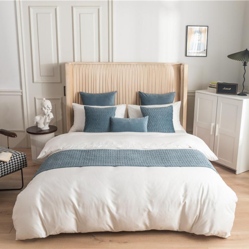 Складчатая бархатная дорожка с волнистым узором для дома, отеля, кровати, полотенце, дорожка для стола, обеденная, свадебная вечеринка, декор, хвостик кровати, полотенце, флаг для кровати