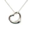 [Used] TIFFANY 925 Open Heart Pendant/Necklace/j10-8