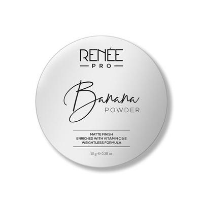 Пудра RENEE Pro Banana Loose Matte Finish Powder-светло-бежевая-закрепляет макияж,длительная стойкость и контролирует блеск-стойкая,легкая и легко растушевывается-витамины C и E