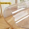 Прозрачный обеденный коврик утолщенный видимый круглый защитный коврик для стола маслостойкий нескользящий тепло