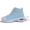 2024 New Style Women's Breathable High-Top Canvas Shoes: Elevate Your Height and Style with These Sports-inspired Sneakers.