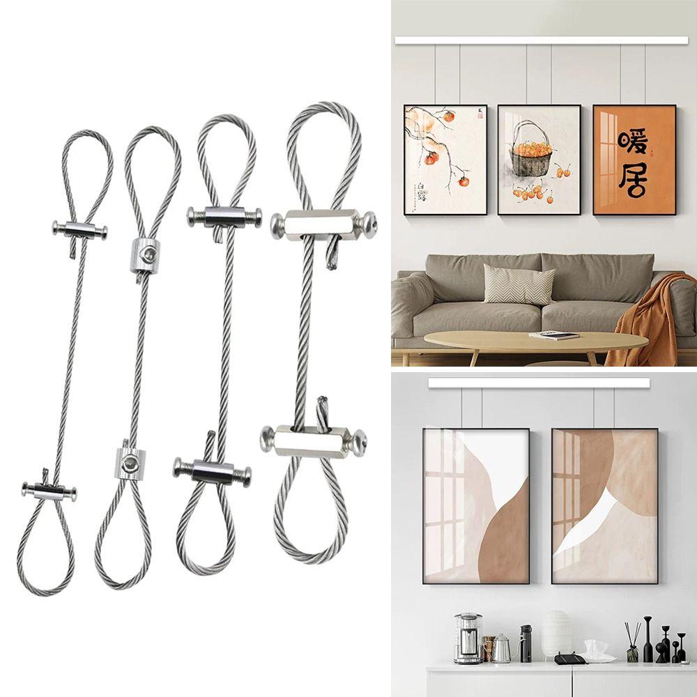 New Stainless Steel Wire Rope With Locking Adjustable Suspension Lanyard 1.5/2/3/4mm Hanging Rope
