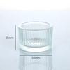 Прозрачный полосатый стеклянный подсвечник - Цветной ароматический scented свадебное украшение